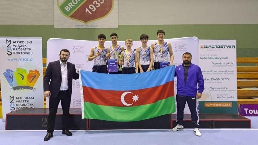 Азербайджанские батутисты завоевали медали в Кракове