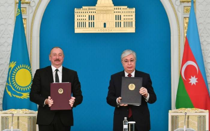 Подписаны азербайджано-казахстанские документы -ФОТО
