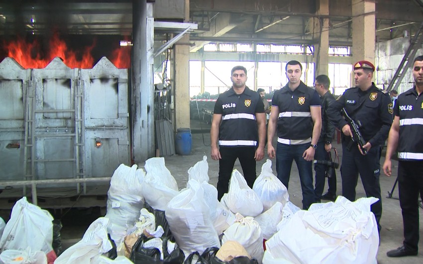 В Азербайджане уничтожено 3 тонны 131 кг наркотиков
