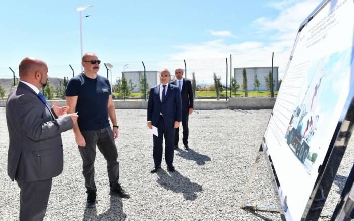 Ильхам Алиев ознакомился с работой, проводимой в "Экономической зоне Аразская долина", заложил фундамент нескольких предприятий -ФОТО
