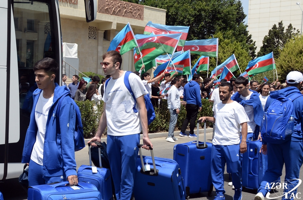 Азербайджанские спортсмены отправились на III Европейские игры в Польше 
