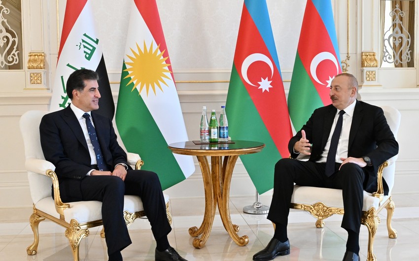 Состоялась встреча Ильхама Алиева с главой региона Иракский Курдистан 