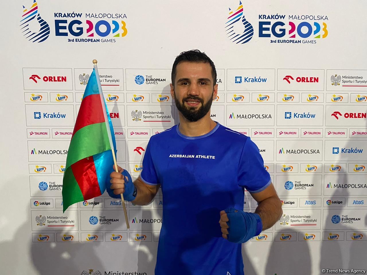 Азербайджанский кикбоксер вышел в финал III Европейских игр