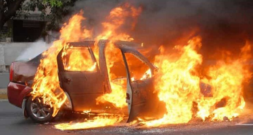 В Балакене водитель заживо сгорел в автомобиле
