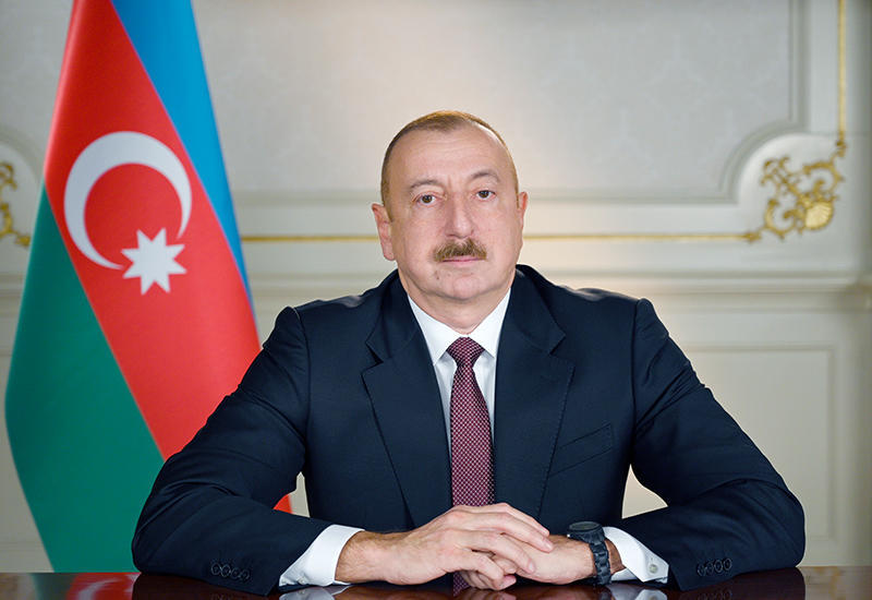 Президент Ильхам Алиев совершил поездку в Газахский район