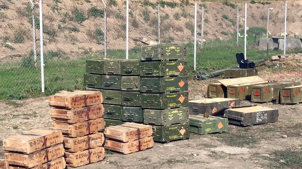 Боеприпасы, изъятые в направлении села Йухары Вейсялли - ВИДЕО
