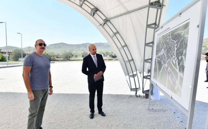Президент Ильхам Алиев совершил поездку в Джебраильский район, заложил фундамент административного здания-ОБНОВЛЕНО,ФОТО
