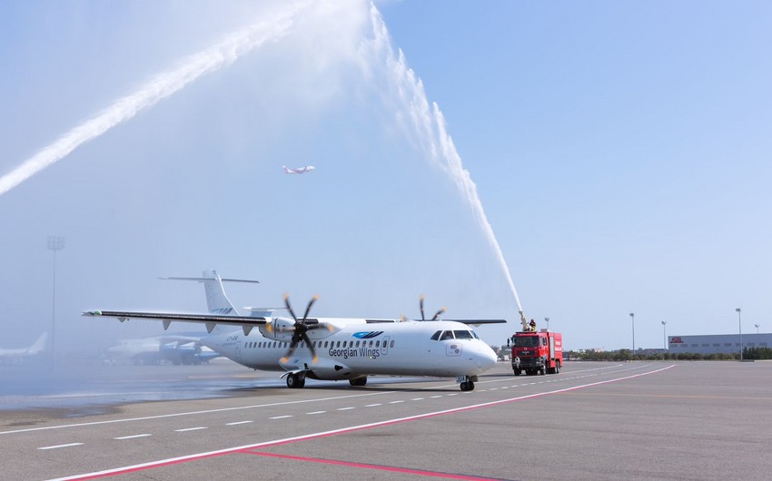 Международный аэропорт Гейдар Алиев принял первый рейс Georgian Wings