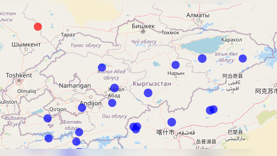 В Казахстане недалеко от границы с Кыргызстаном произошло землетрясение силой 3,5 балла
