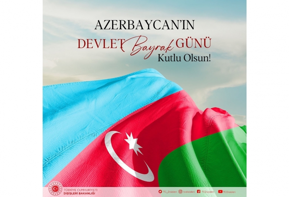 МИД Турции поздравил Азербайджан с Днем Государственного флага
