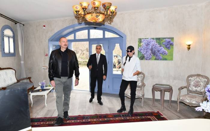 Президент Ильхам Алиев и первая леди Мехрибан Алиева приняли участие в открытии отеля Yasəmən в Шуше-ФОТО
