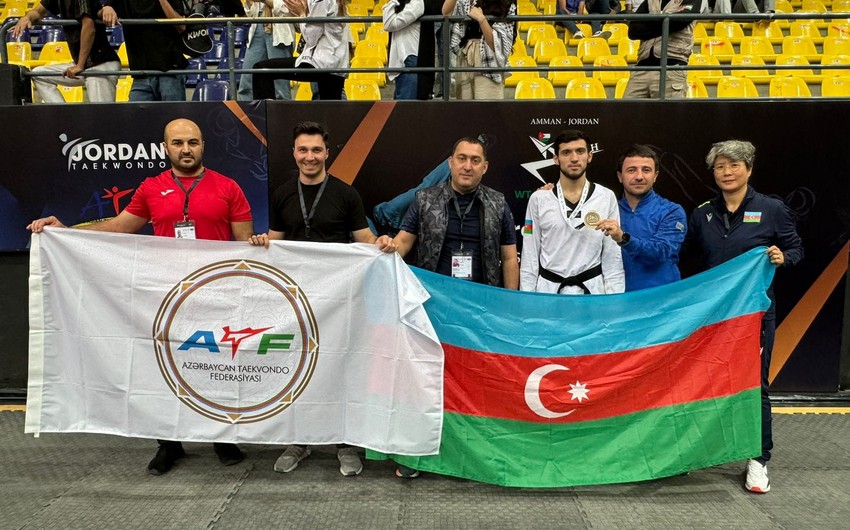 Азербайджанский тхэквондист завоевал золотую медаль на турнире "Кубок президента"