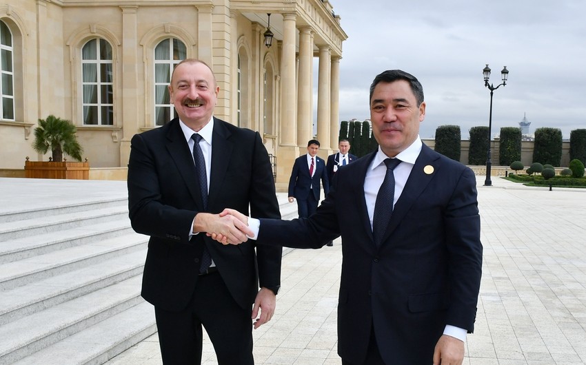 Президент Ильхам Алиев встретился с президентом Кыргызстана