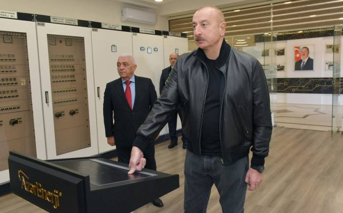 Ильхам Алиев и Мехрибан Алиева приняли участие в открытии узловой подстанции "Агдам" -ФОТО
