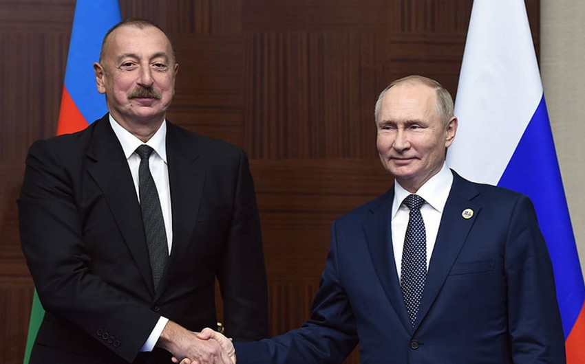 Владимир Путин направил поздравительное письмо Ильхаму Алиеву