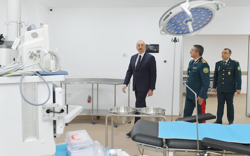 Президент принял участие в открытии нового военного госпитального комплекса ГПС