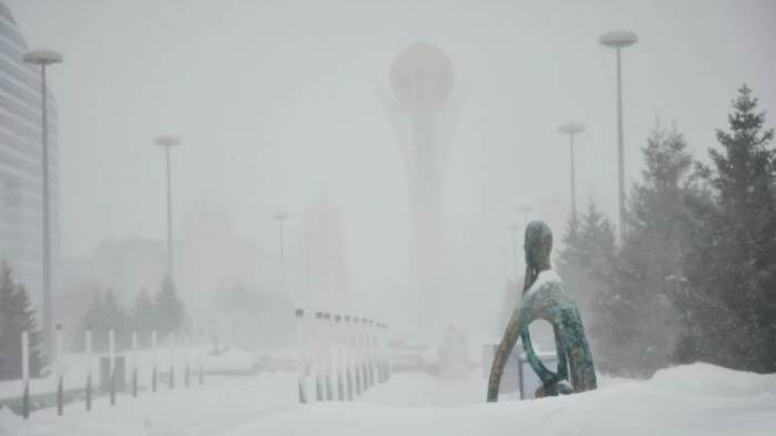 Мощный циклон завалит снегом Казахстан - СИНОПТИКИ
