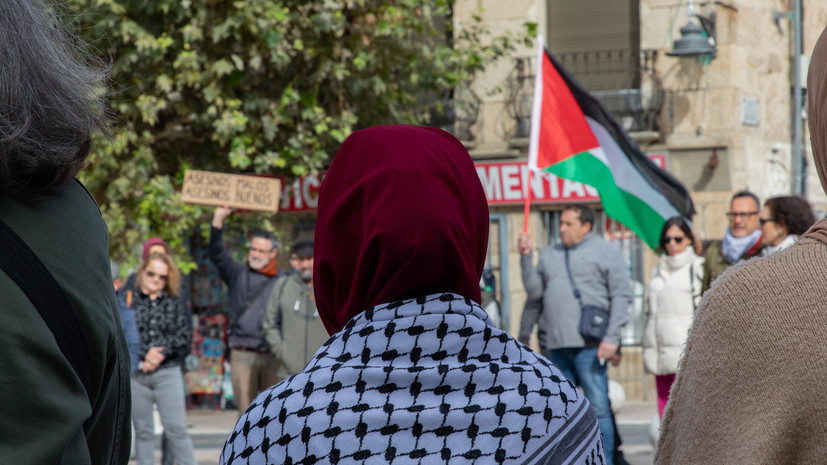 В Мадриде прошла акция в поддержку Палестины