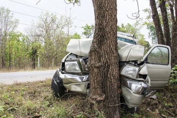 В Гяндже автомобиль врезался в дерево
