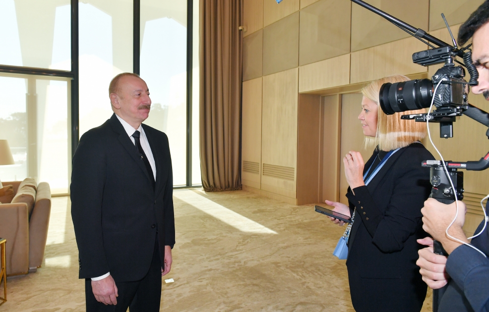 Ильхам Алиев дал интервью телеканалу «Евроньюс»