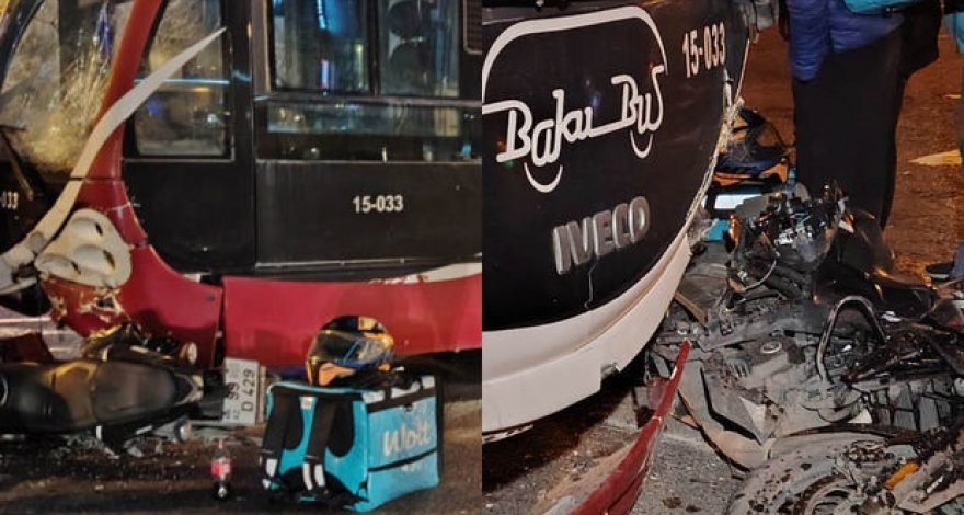 Автобус Baku Bus сбил мотоциклиста