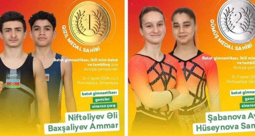 Азербайджанские гимнасты завоевали золото и серебро на чемпионате Европы