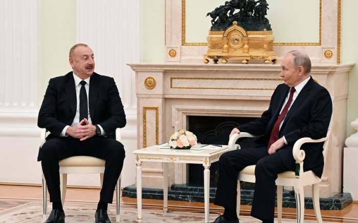 Состоялась встреча президентов Азербайджана и России один на один -ФОТО
