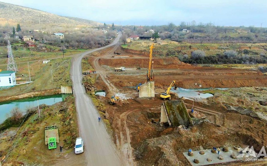Начато строительство автодороги Агдере-Агдам