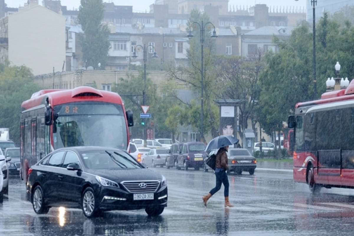 В Баку ожидается ливень с грозой