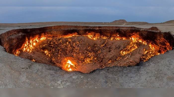 В Туркменистане заявили о «существенном» сокращении выбросов метана из кратера «Врата ада»
