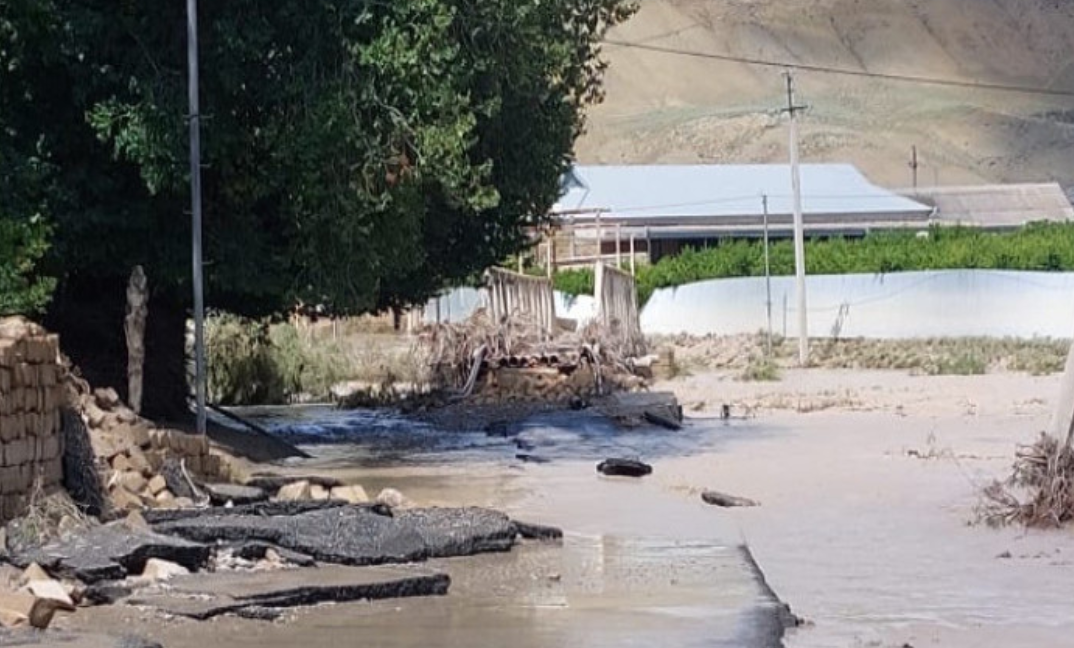 В Гаджигабульском районе река Пирсаат вышла из берегов и затопила хозяйства