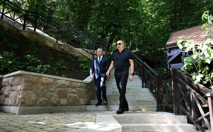 Президент принял участие в открытии рекреационного комплекса "Иса булагы" в Шуше -ФОТО
