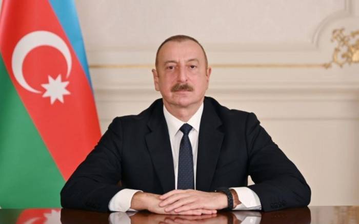 Президент Ильхам Алиев ознакомился со строительными работами в средней школе №1 города Агдама
