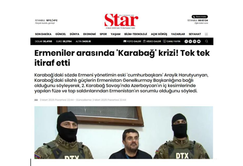 Турецкая STAR - о судебном процессе в Баку над лицами, обвиняемыми в преступлениях против азербайджанского народа