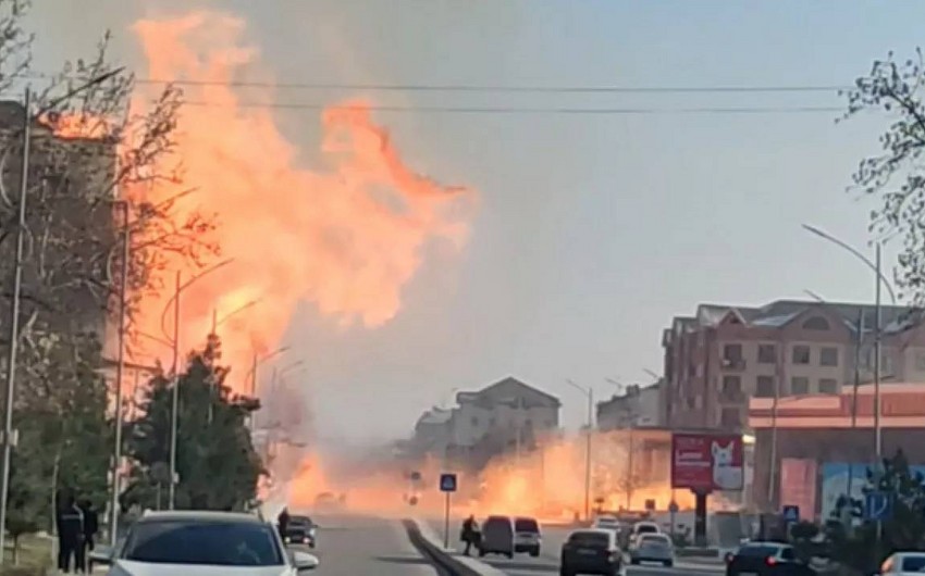 В Узбекистане на территории АГЗС произошел взрыв с последующим возгоранием
