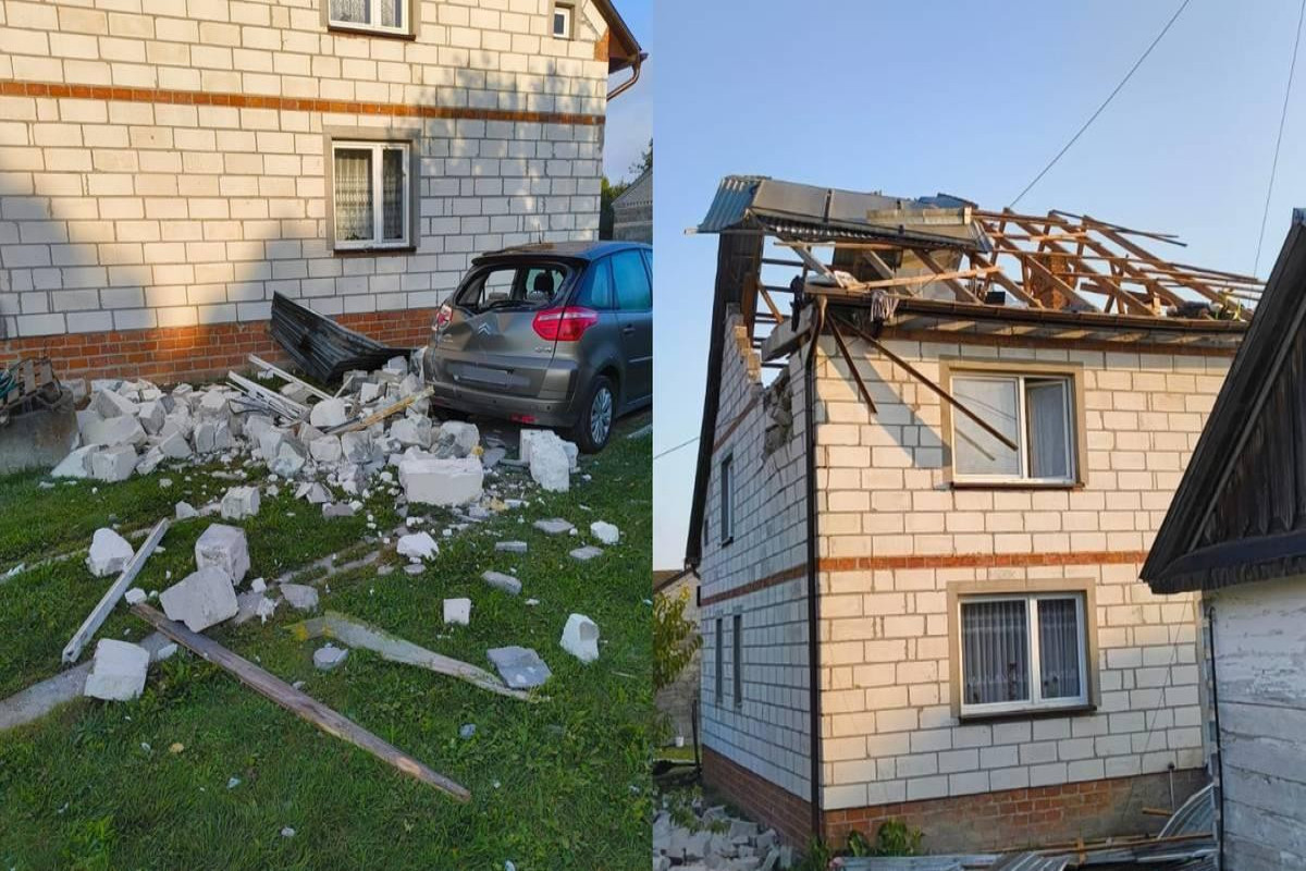 Российские беспилотники повредили жилой дом и автомобиль в Польше
