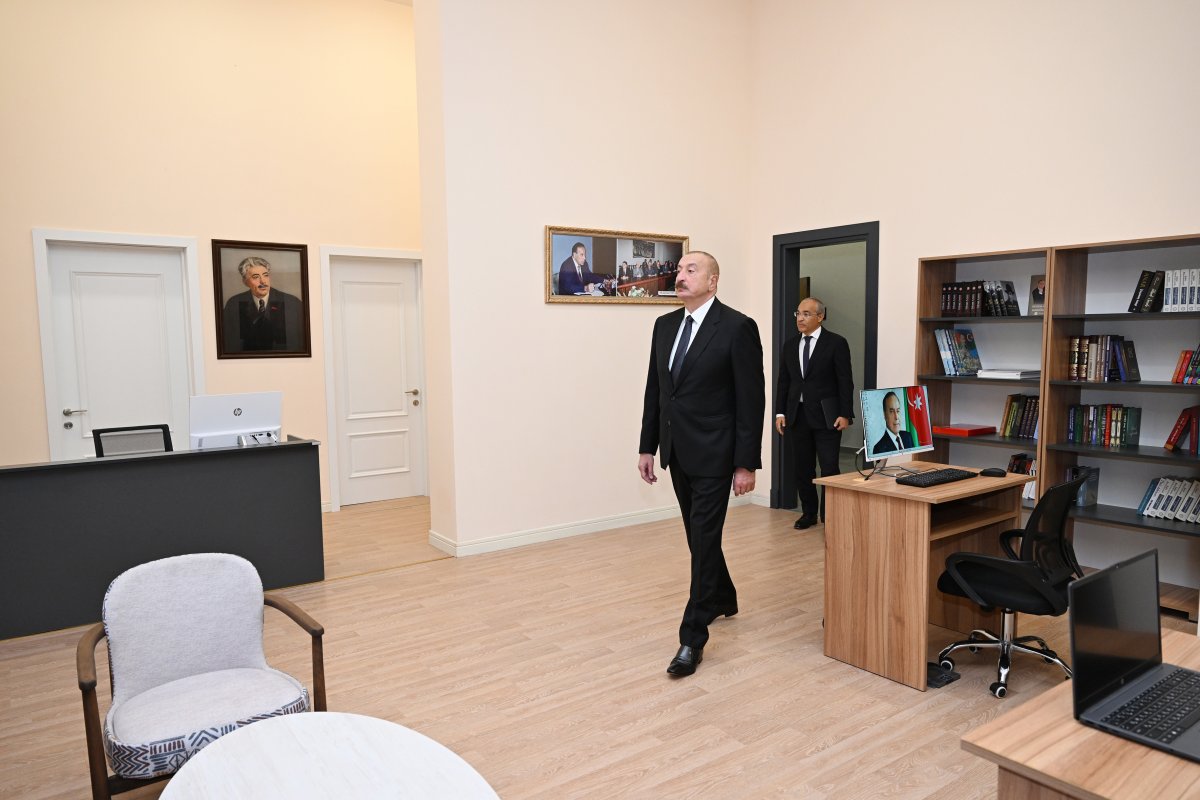 Алиев на открытии Дома творчества имени Самеда Вургуна
