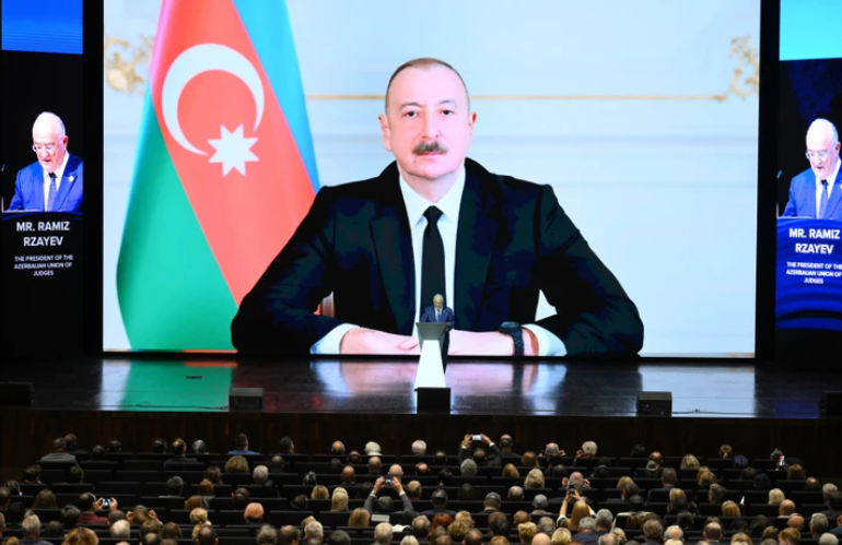 67-я Генеральная ассамблея Международной ассоциации судей: Ильхам Алиев обратился к участникам