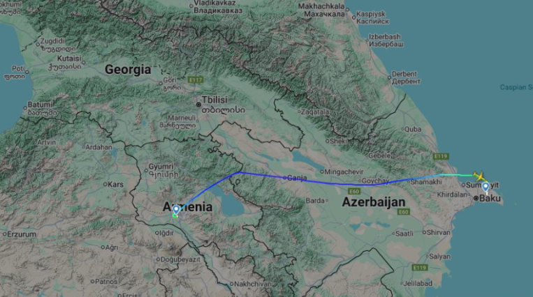 Армяне прилетели в Баку