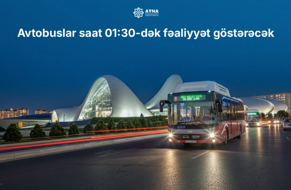 Автобусы в Баку 1 января будут работать до 01:30