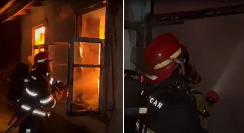 В частном доме в Лянкяране произошел пожар