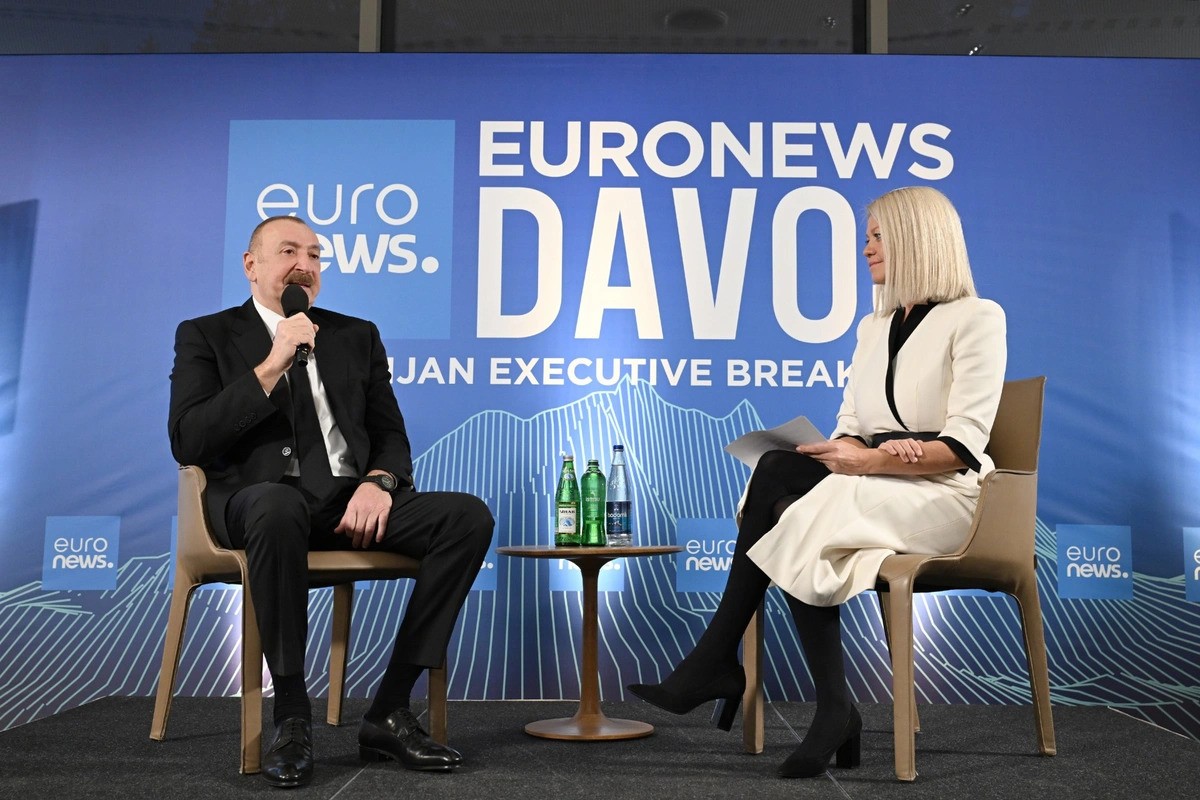 Президент Ильхам Алиев в Давосе дал интервью Euronews -ФОТО