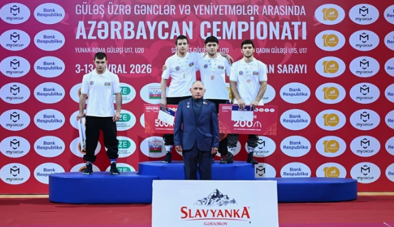 В Гяндже определились призёры чемпионата Азербайджана U-17 по борьбе