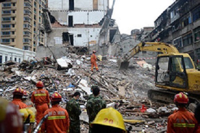 Обрушение здания в Китае: жертвами стали пять человек