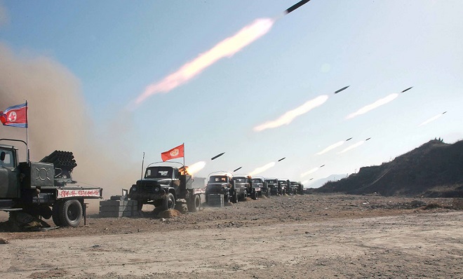 Северная Корея провела крупнейшие артиллерийские учения