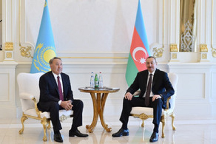 От имени президента Азербайджана организован официальный прием в честь Назарбаева