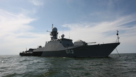 Военные корабли Азербайджана  начали учения на Каспии