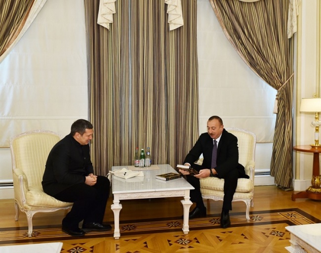 Ильхам Алиев встретился с телерадиоведущим ВГТРК Владимиром Соловьевым