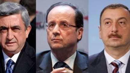 Француа Олланд встретится с Алиевым и Саргсяном