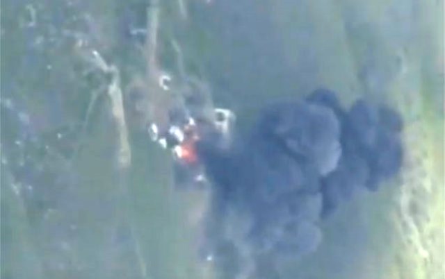 Кадры уничтожения командного пункта армянской армии - ВИДЕО